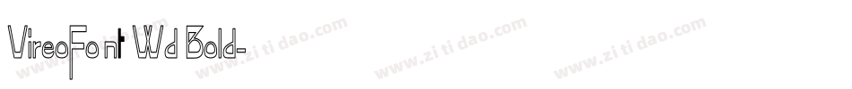 VireoFont Wd Bold字体转换